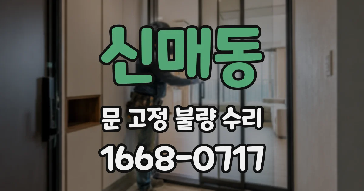 신매동 문 고정 불량 수리