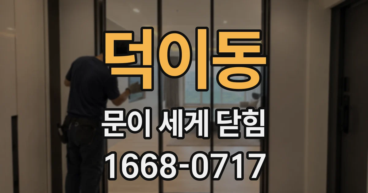덕이동 문이 세게 닫힘