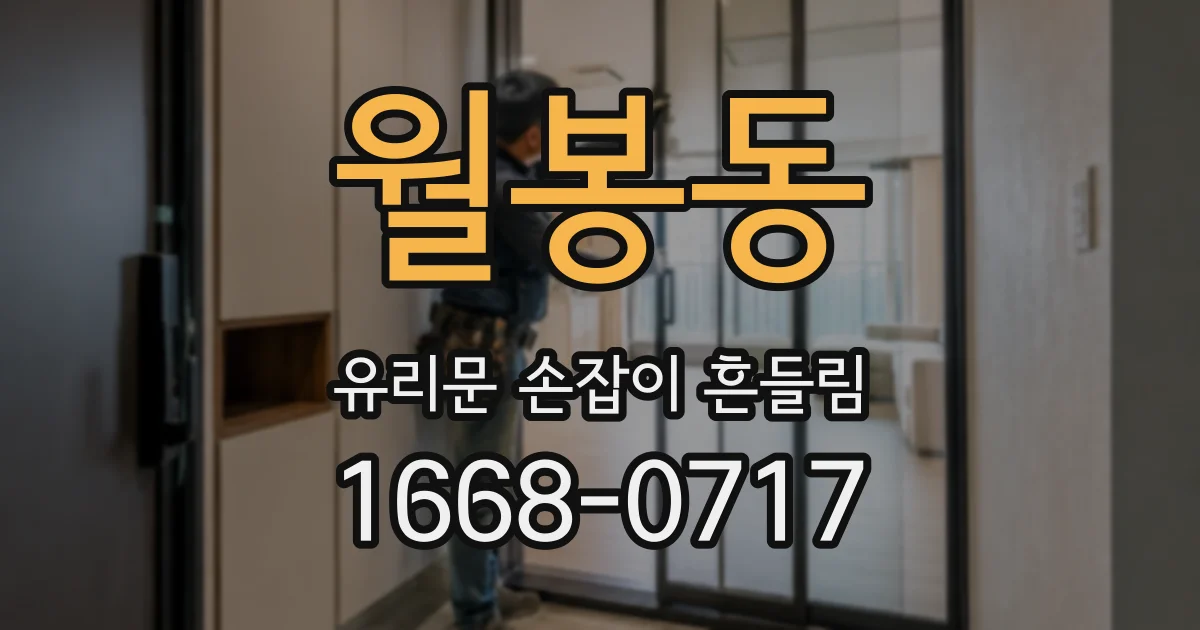 월봉동 유리문 손잡이 흔들림