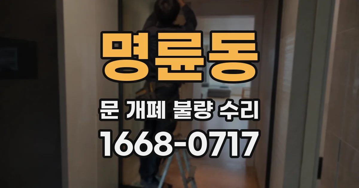 명륜동 문 개폐 불량 수리