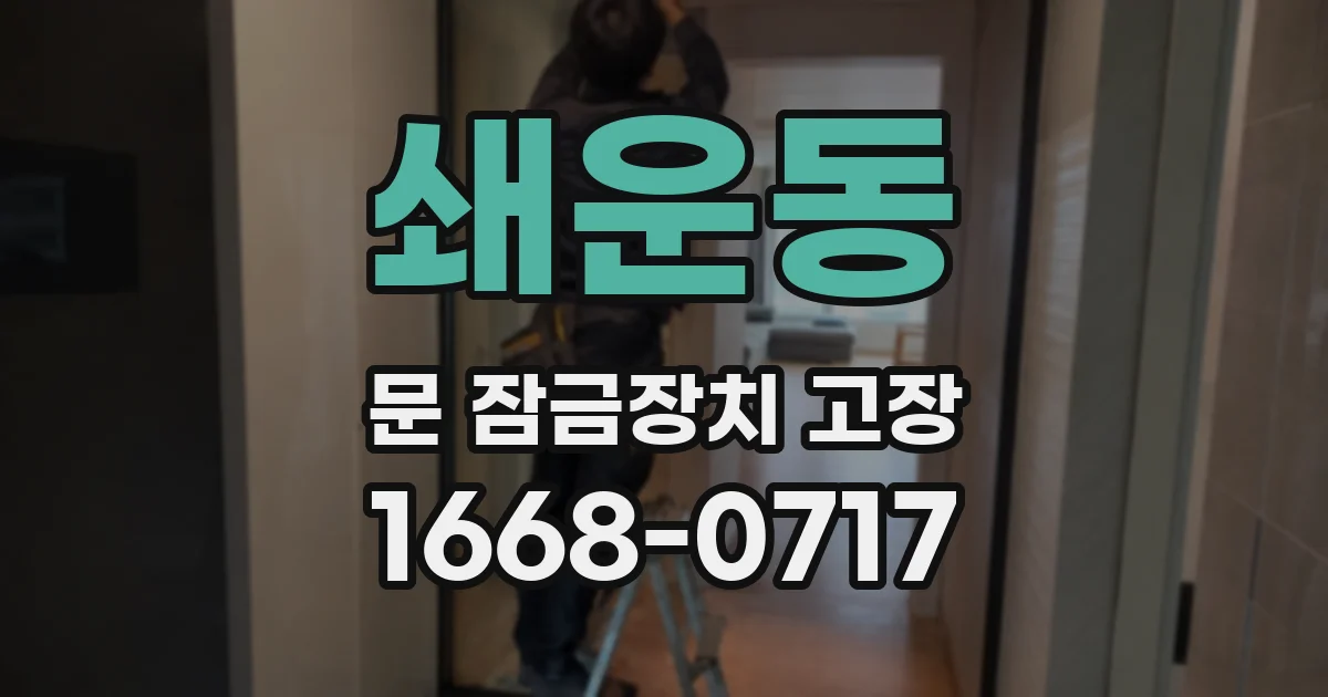 쇄운동 문 잠금장치 고장