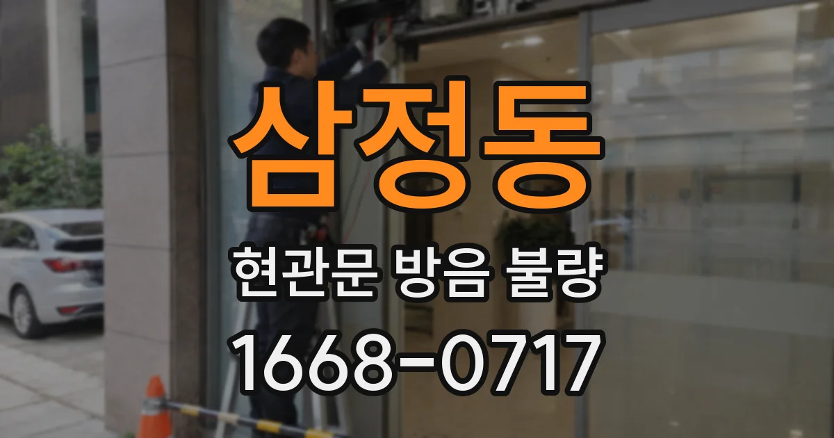 삼정동 현관문 방음 불량