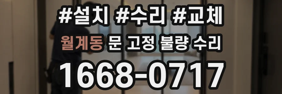 월계동 문 고정 불량 수리