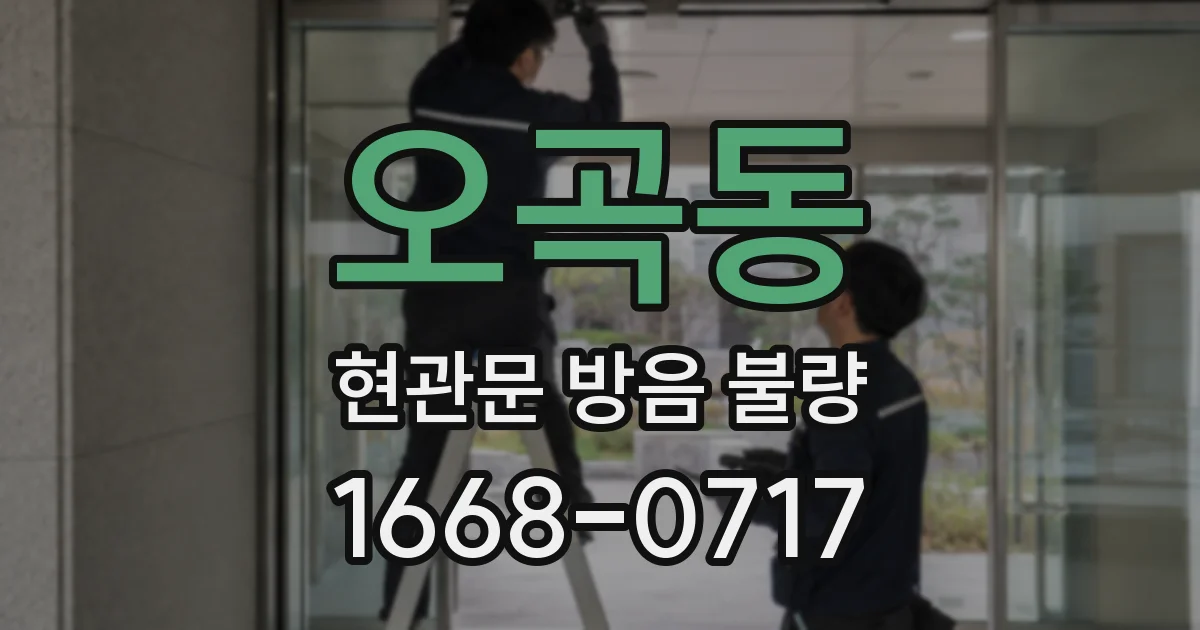오곡동 현관문 방음 불량