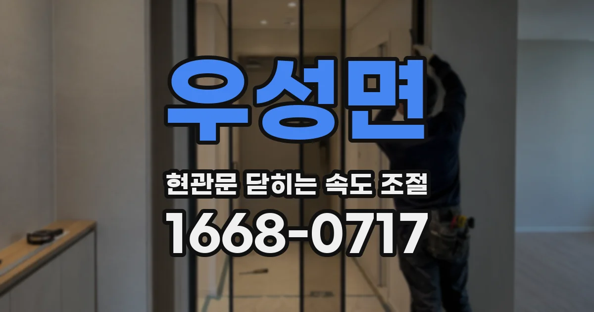 우성면 현관문 닫히는 속도 조절