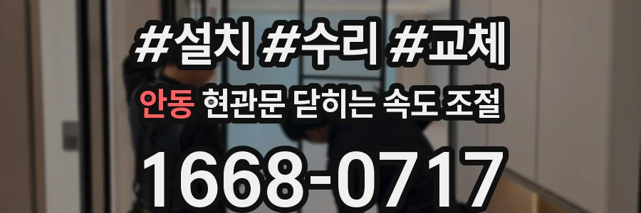 안동 현관문 닫히는 속도 조절