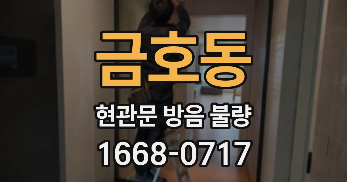 금호동 현관문 방음 불량