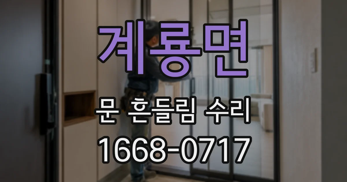 계룡면 문 흔들림 수리
