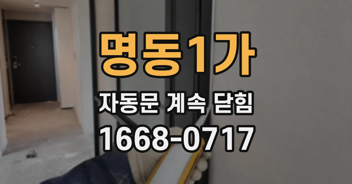 명동1가 자동문 계속 닫힘