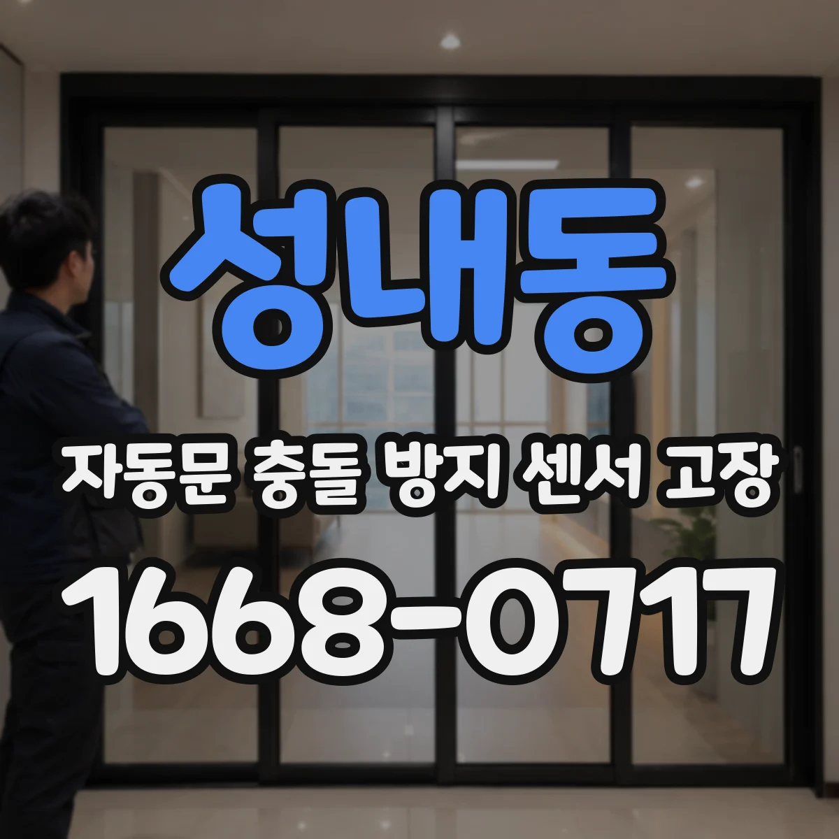 성내동 자동문 충돌 방지 센서 고장