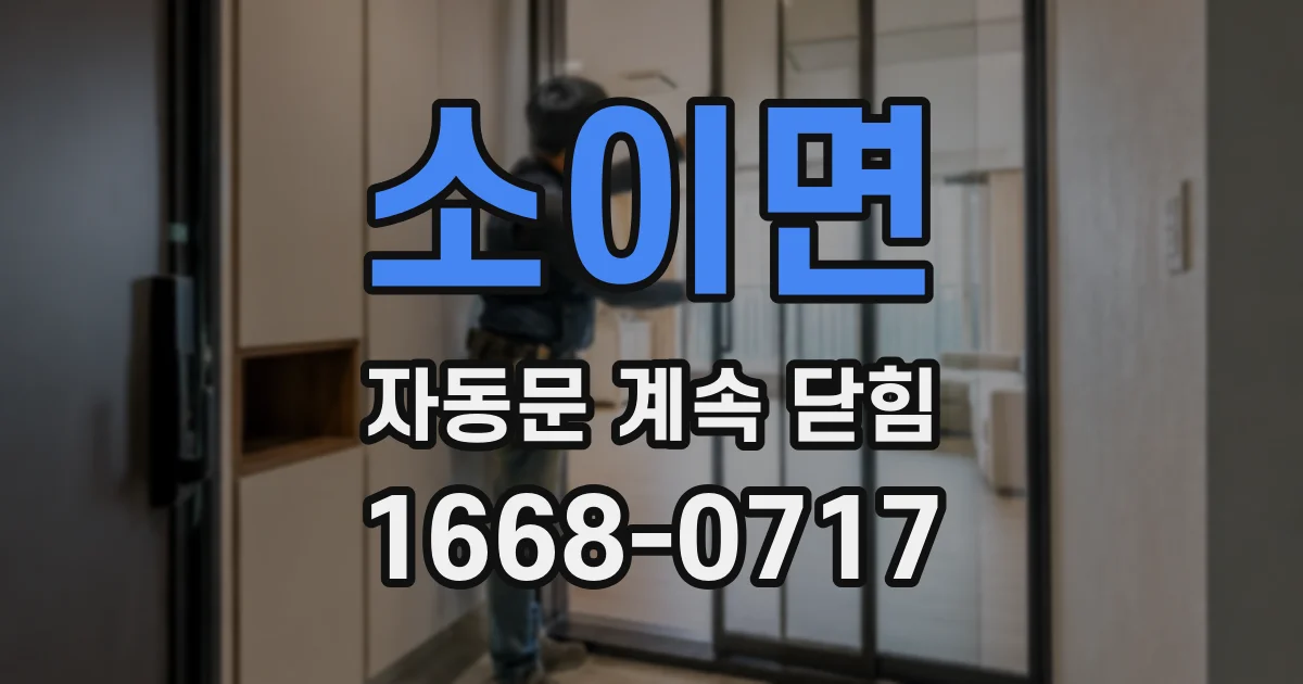 소이면 자동문 계속 닫힘