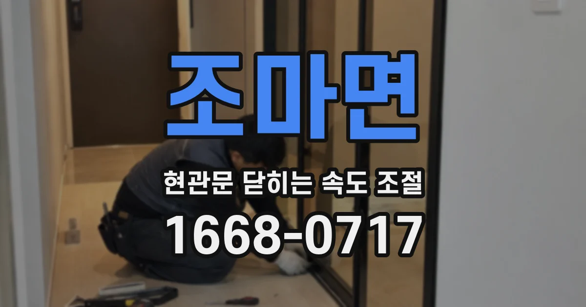 조마면 현관문 닫히는 속도 조절