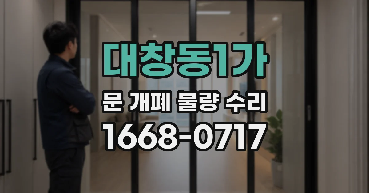 대창동1가 문 개폐 불량 수리