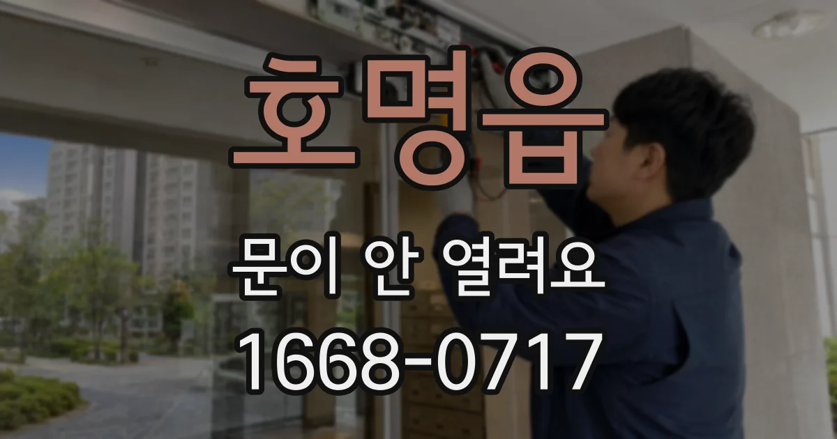 호명읍 문이 안 열려요