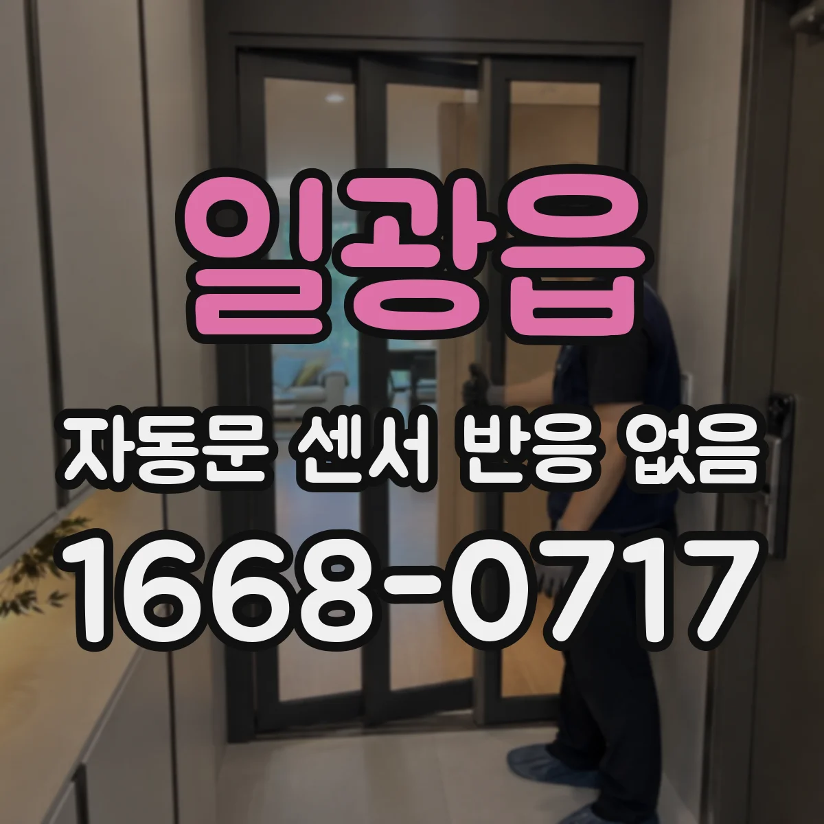 일광읍 자동문 센서 반응 없음