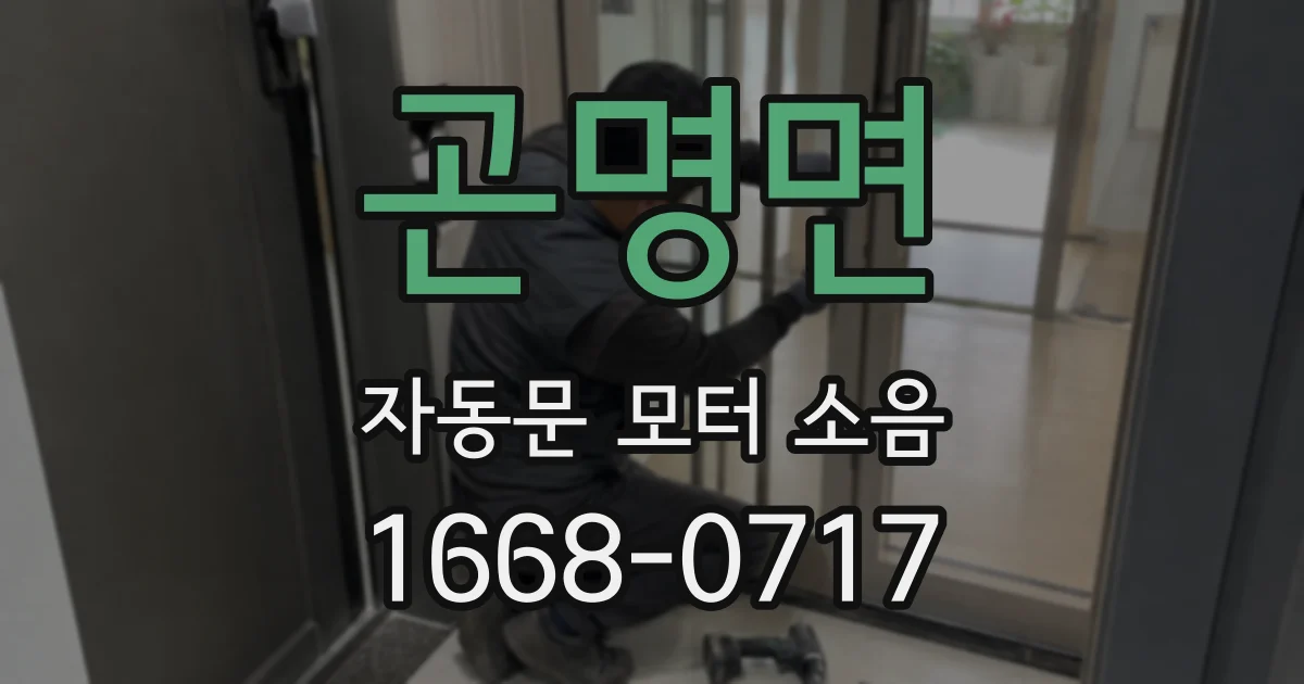 곤명면 자동문 모터 소음