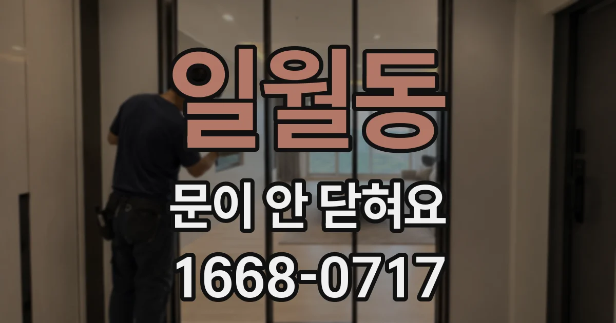 일월동 문이 안 닫혀요