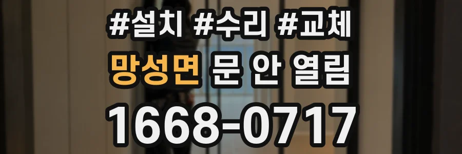 망성면 문 안 열림