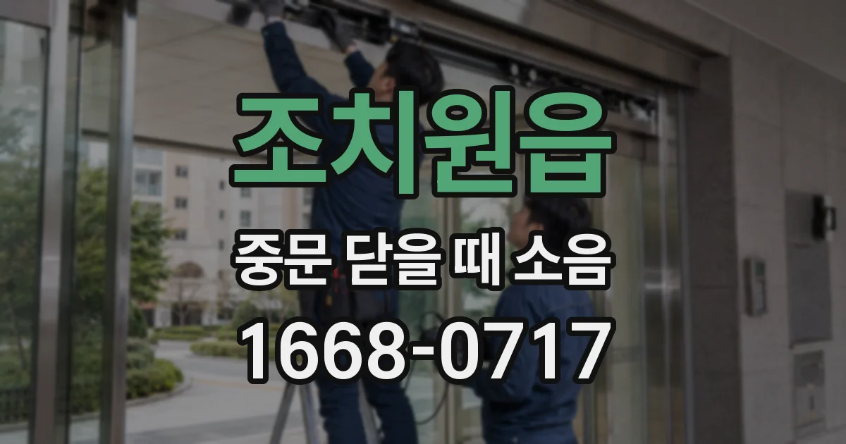 조치원읍 중문 닫을 때 소음