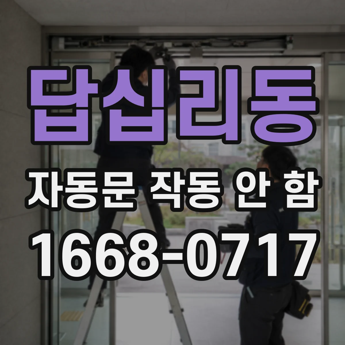 답십리동 자동문 작동 안 함