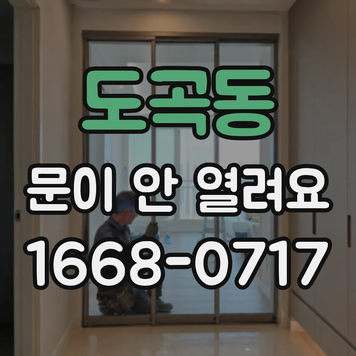 도곡동 문이 안 열려요