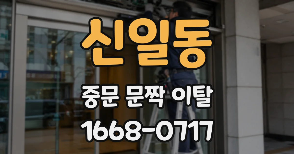 신일동 중문 문짝 이탈