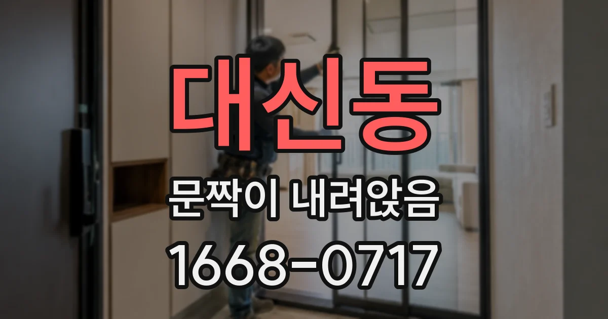 대신동 문짝이 내려앉음