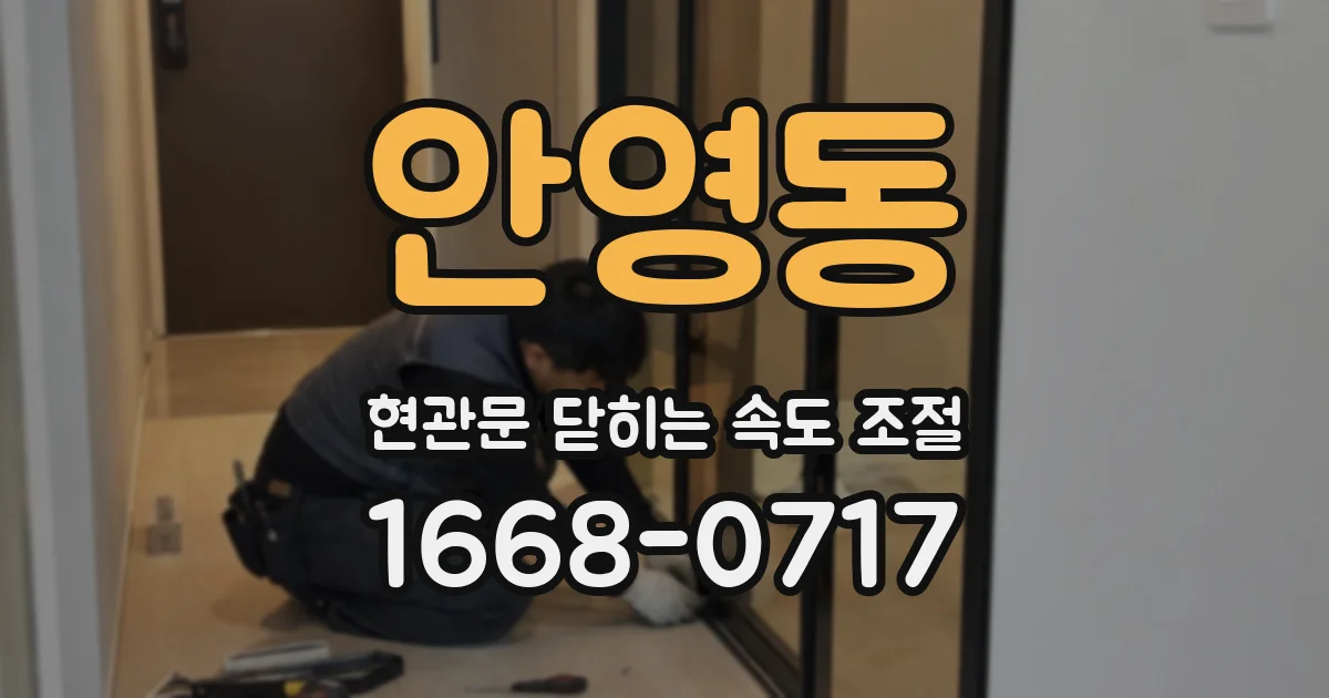 안영동 현관문 닫히는 속도 조절