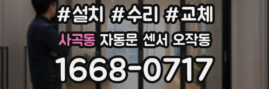 사곡동 자동문 센서 오작동