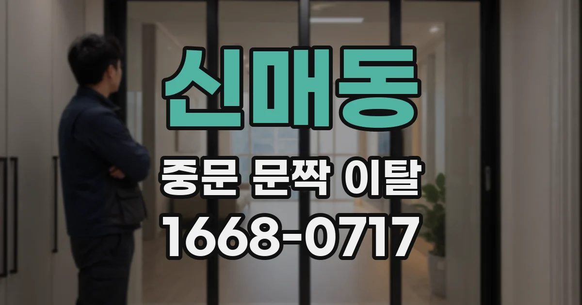 신매동 중문 문짝 이탈