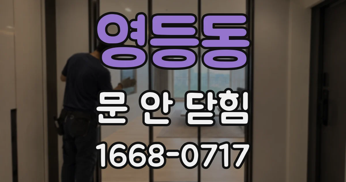 영등동 문 안 닫힘