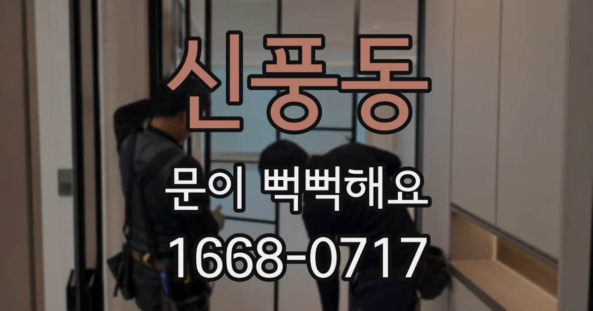 신풍동 문이 뻑뻑해요