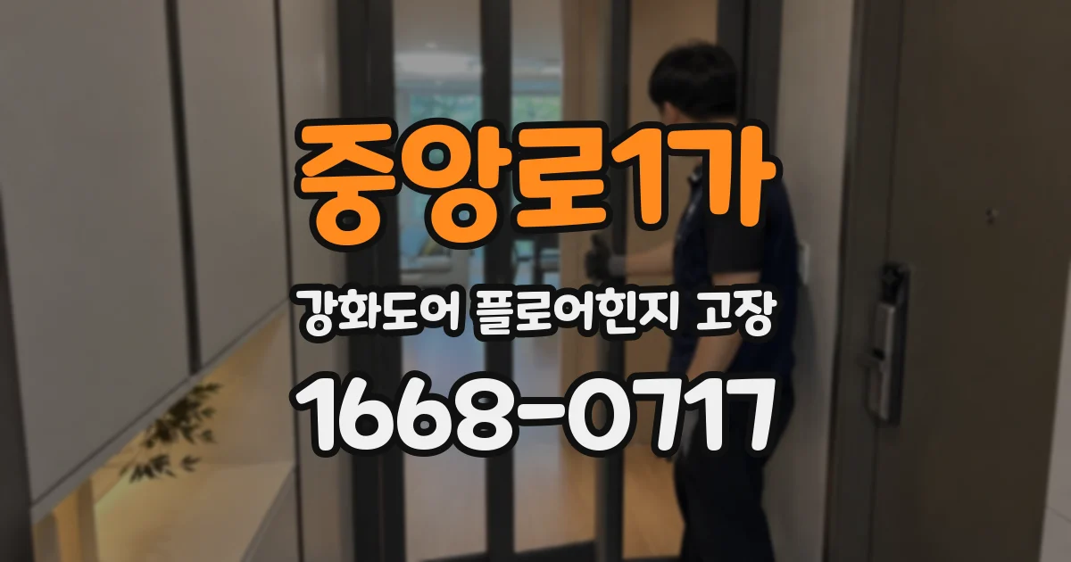 중앙로1가 강화도어 플로어힌지 고장