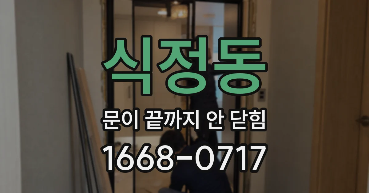 식정동 문이 끝까지 안 닫힘