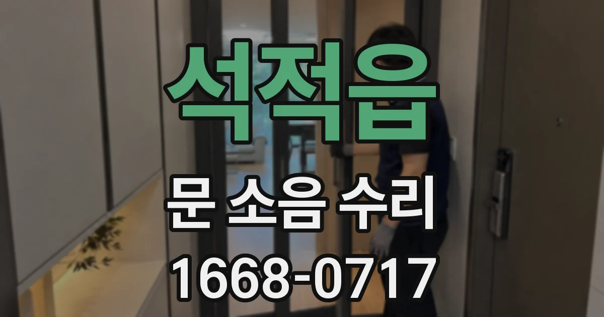 석적읍 문 소음 수리