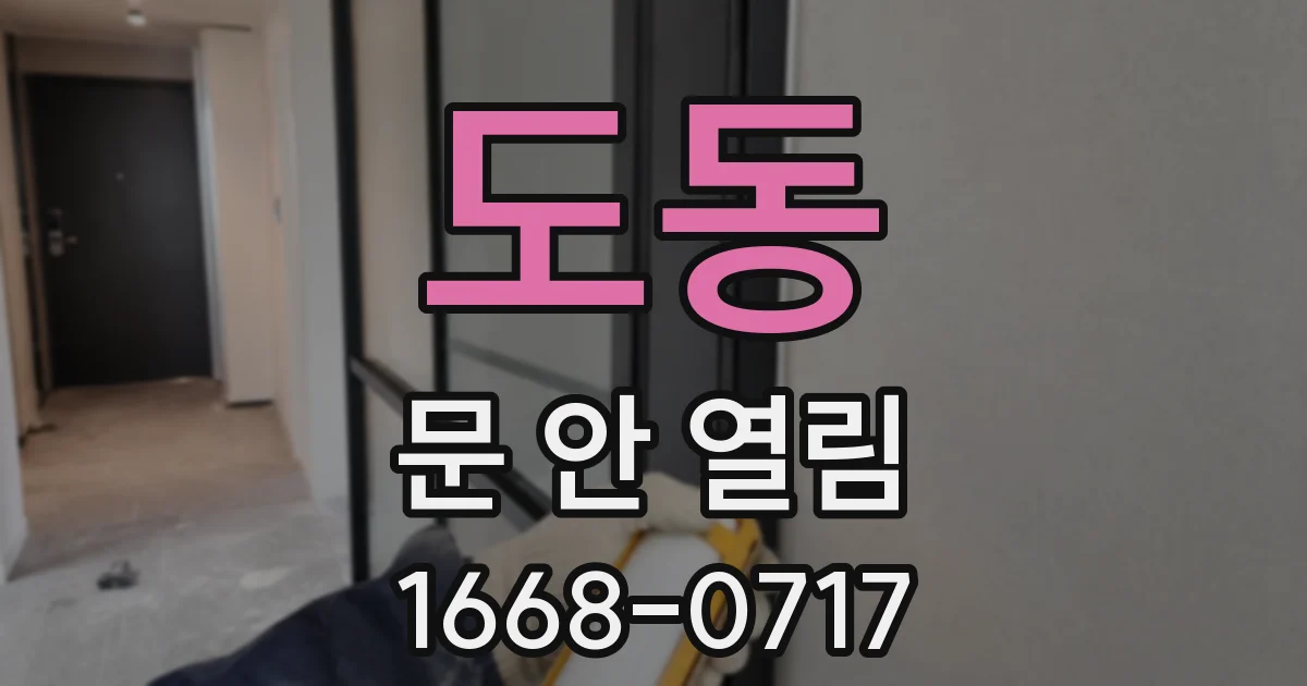 도동 문 안 열림