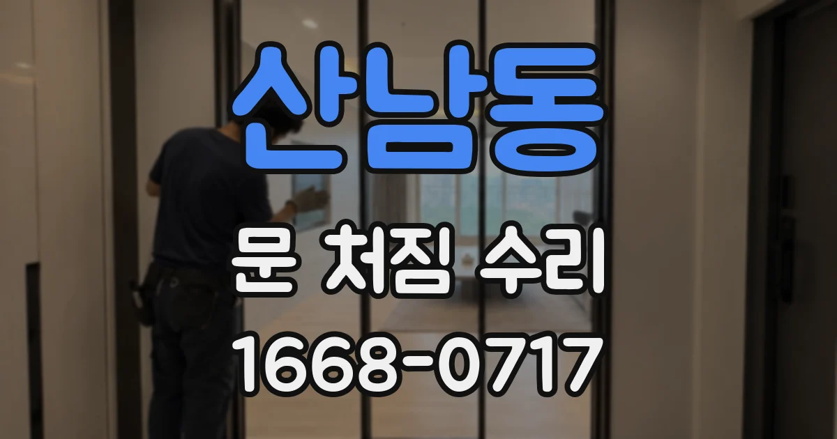 산남동 문 처짐 수리