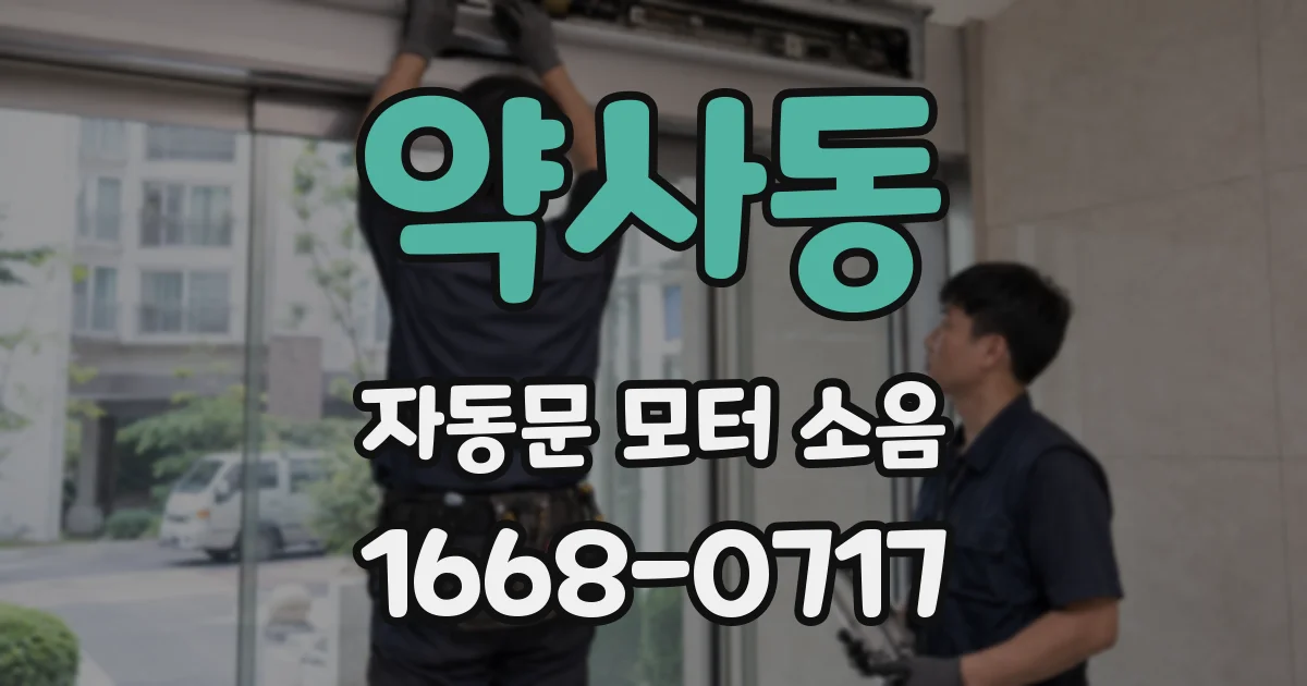 약사동 자동문 모터 소음