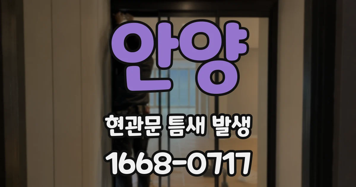 안양 현관문 틈새 발생