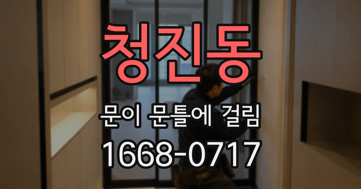 청진동 문이 문틀에 걸림