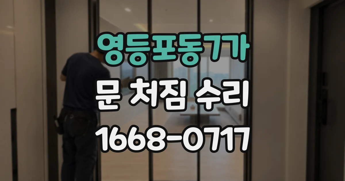 영등포동7가 문 처짐 수리