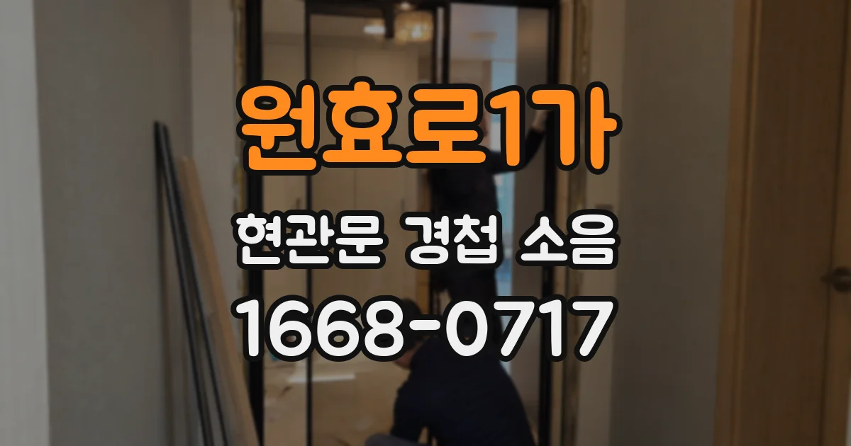 원효로1가 현관문 경첩 소음