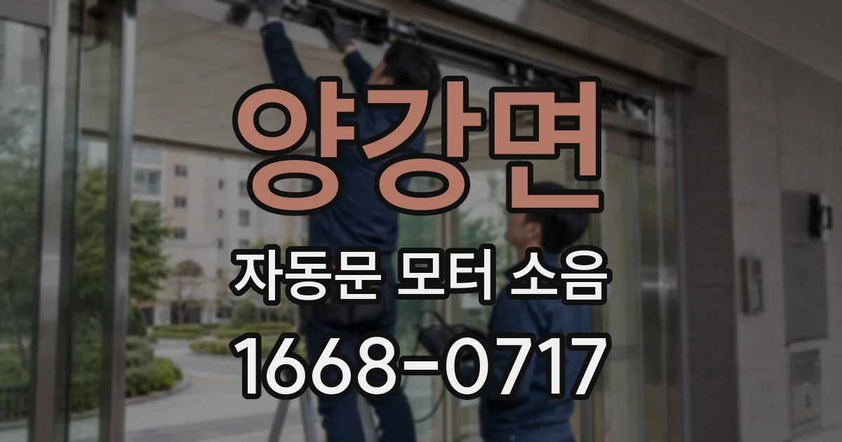 양강면 자동문 모터 소음