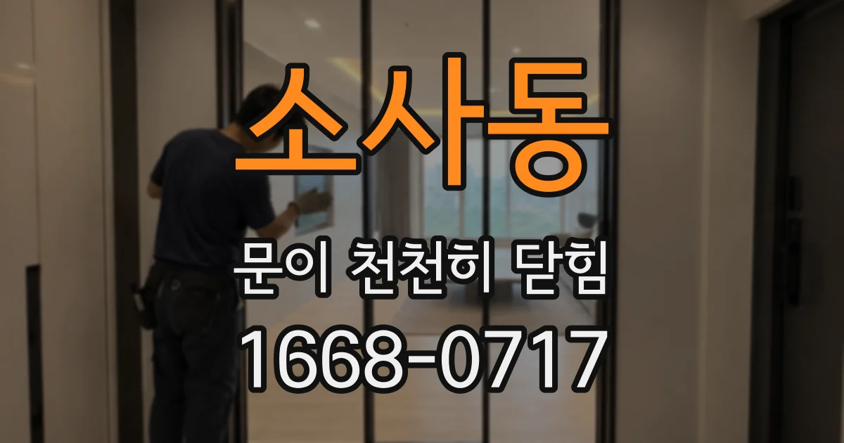 소사동 문이 천천히 닫힘