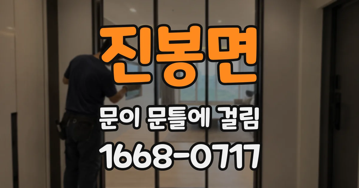진봉면 문이 문틀에 걸림