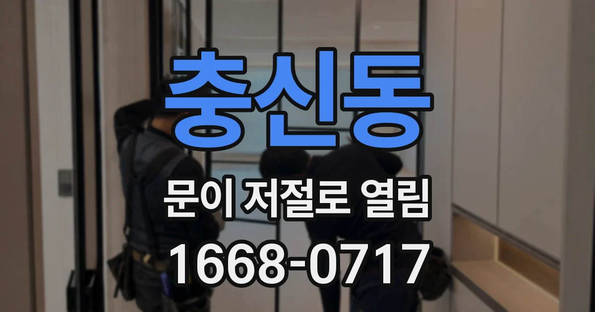 충신동 문이 저절로 열림