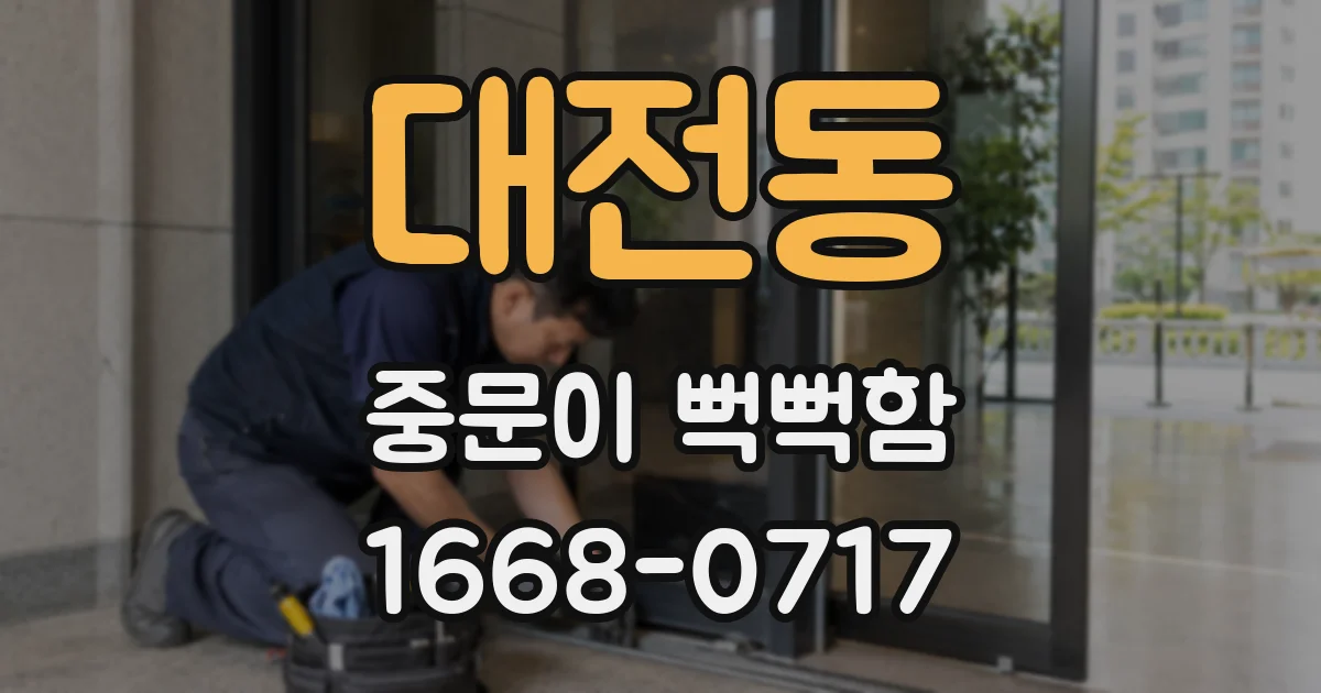 대전동 중문이 뻑뻑함