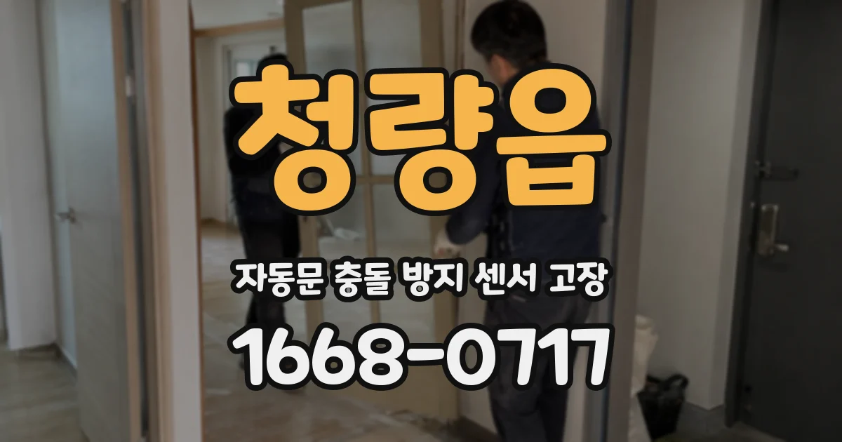 청량읍 자동문 충돌 방지 센서 고장
