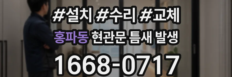 홍파동 현관문 틈새 발생