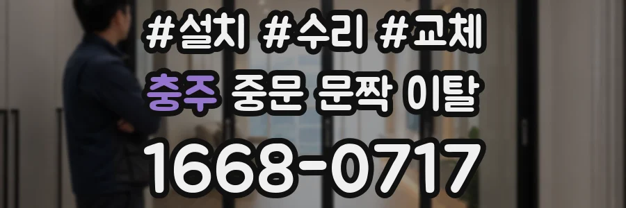 충주 중문 문짝 이탈